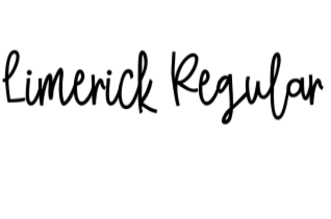 Limerick Font Preview