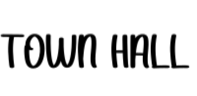Town Hall Font Preview