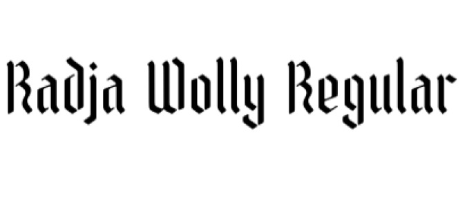 Radja Wolly Font Preview