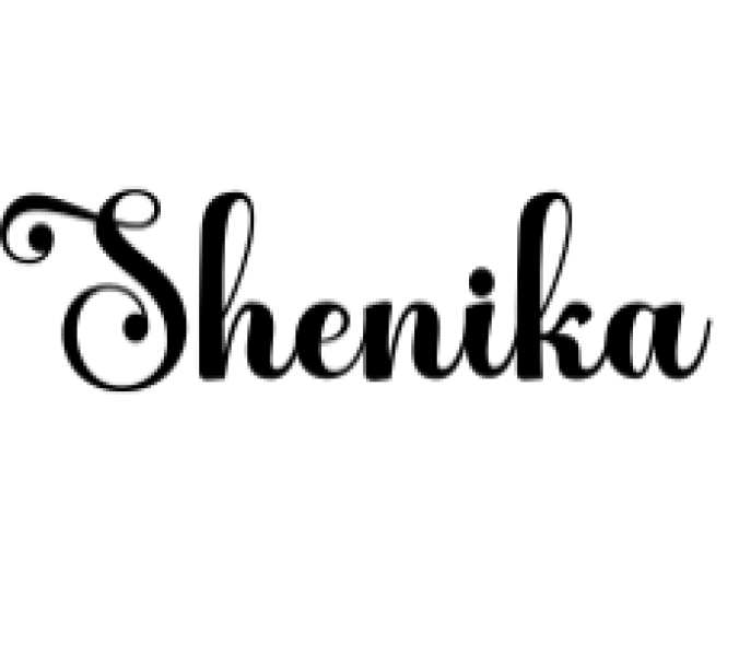 Shenika Font Preview
