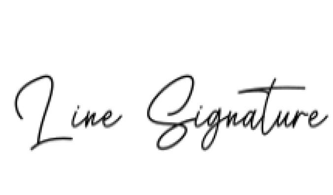 Line Signature Font Preview