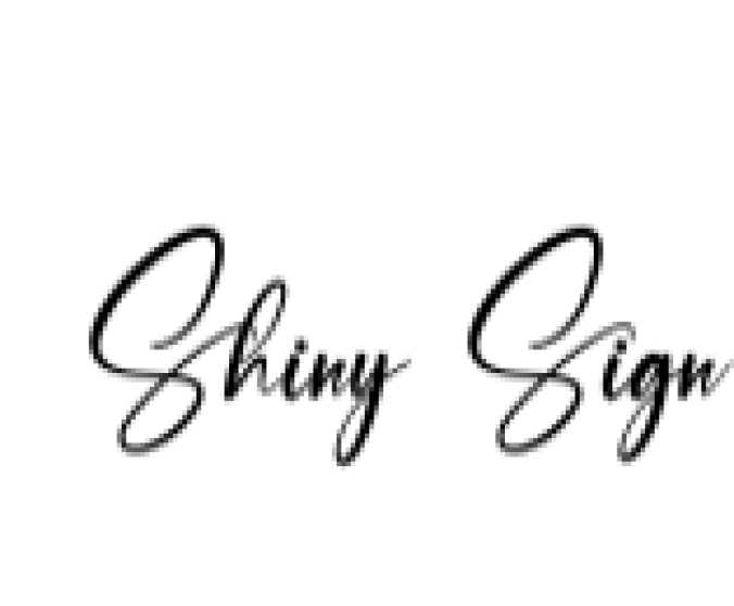 Shiny Sign Font Preview