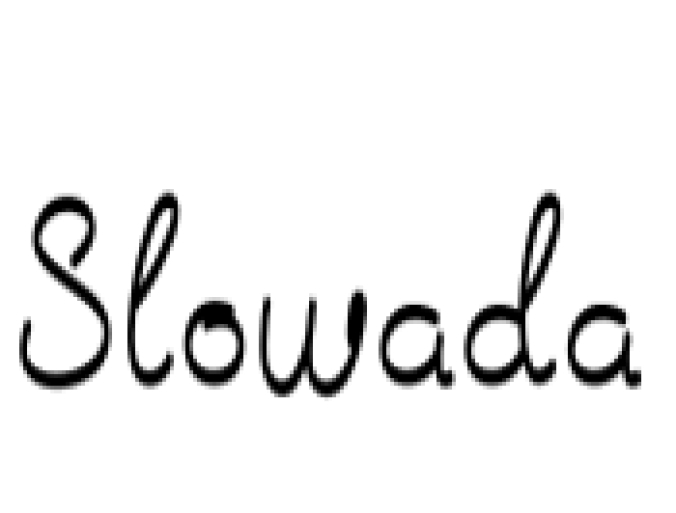 Slowada Font Preview