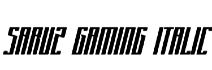Saruz Gaming Font Preview