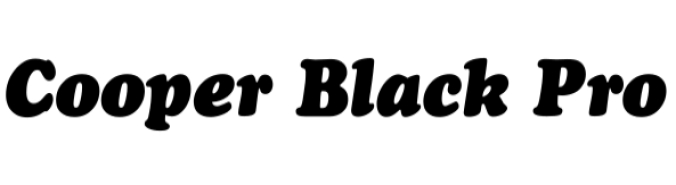 Cooper Black Pro Font Preview