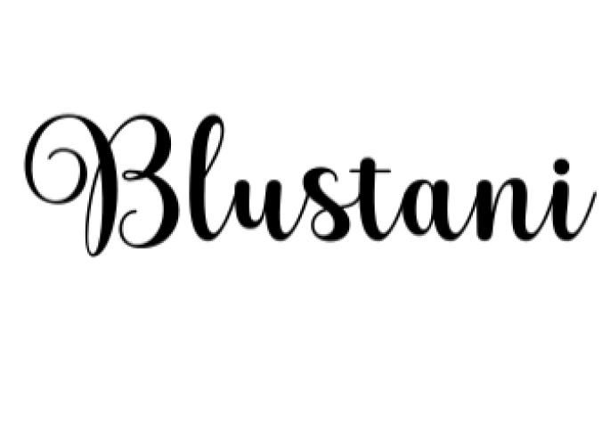 Blustani Font Preview