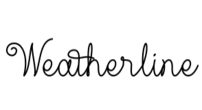 Weatherline Font Preview