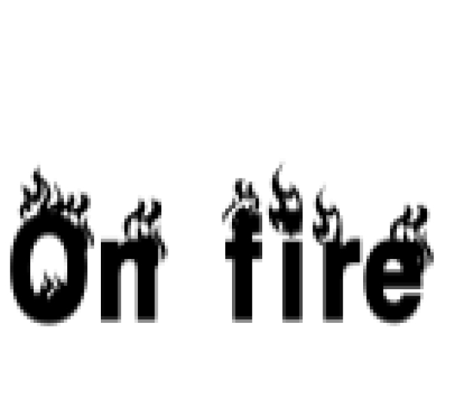 On Fire Font Preview