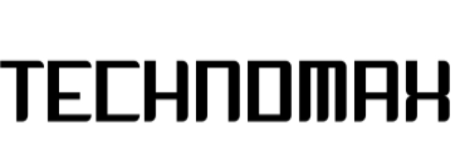 Technomax Font Preview