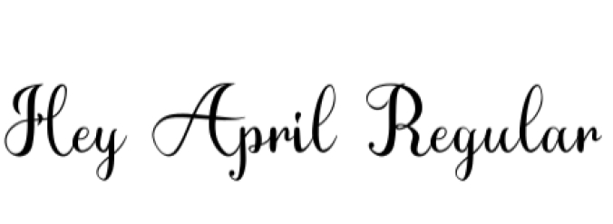 Hey April Font Preview