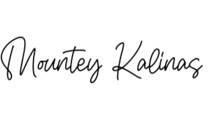 Mountey Kalinas Font Preview