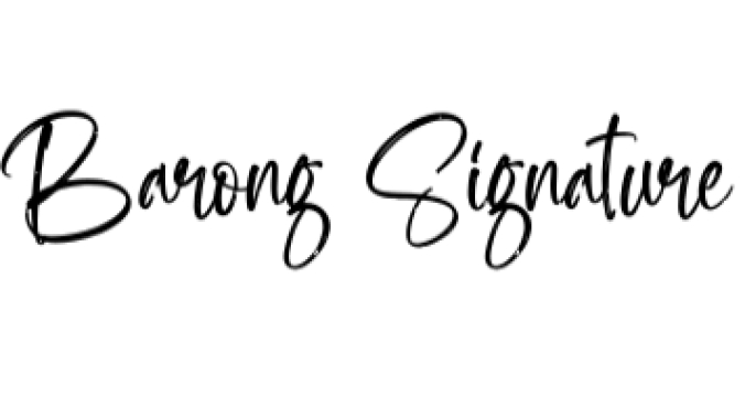 Barong Signature Font Preview