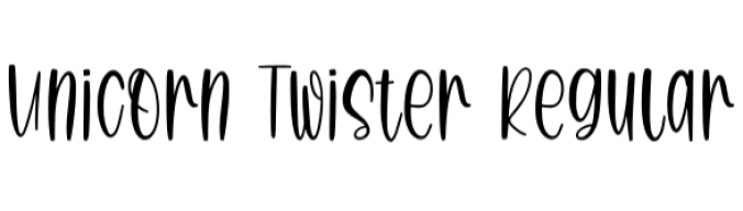Unicorn Twister Font Preview