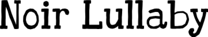 Noir Lullaby Font Preview