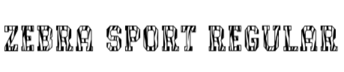 Zebra Sport Font Preview