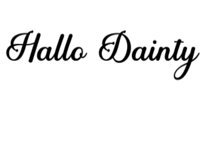 Hallo Dainty Font Preview