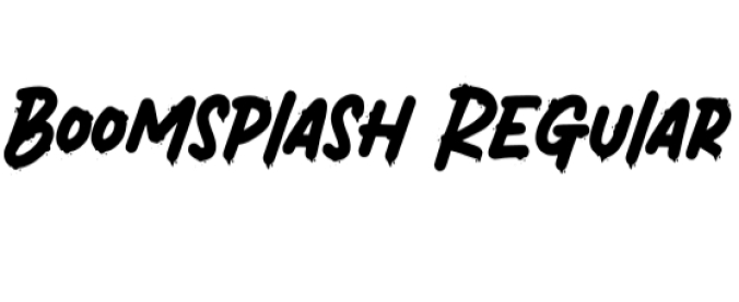 Boomsplash Font Preview