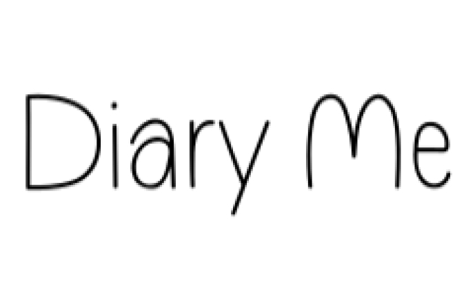Diary Me Font Preview