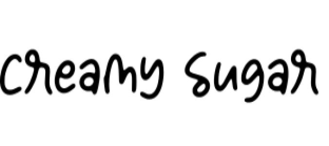 Creamy Sugar Font Preview