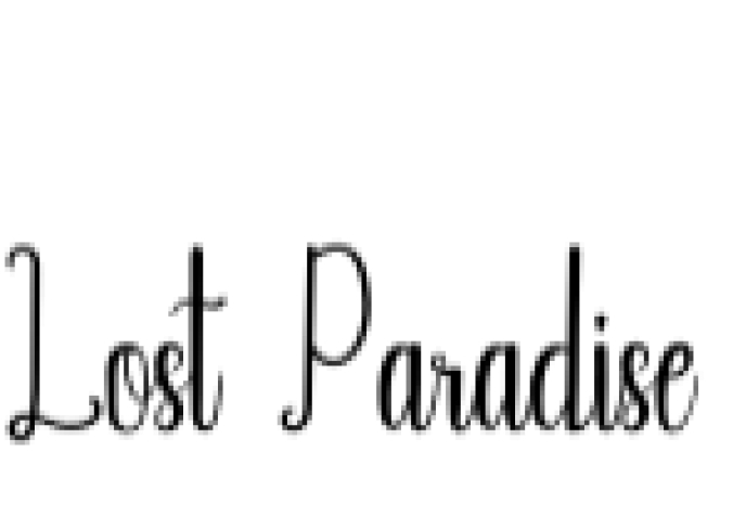 Lost Paradise Font Preview
