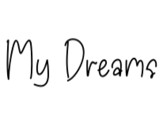 My Dreams Font Preview