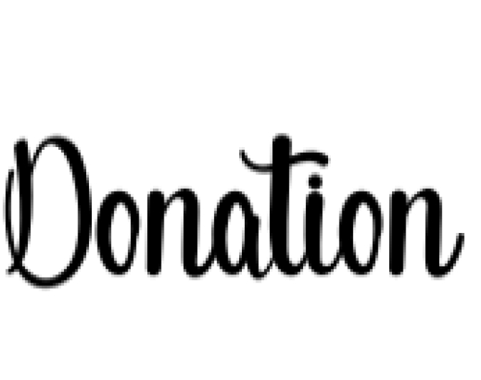 Donation Font Preview