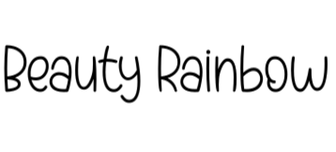 Beauty Rainbow Font Preview