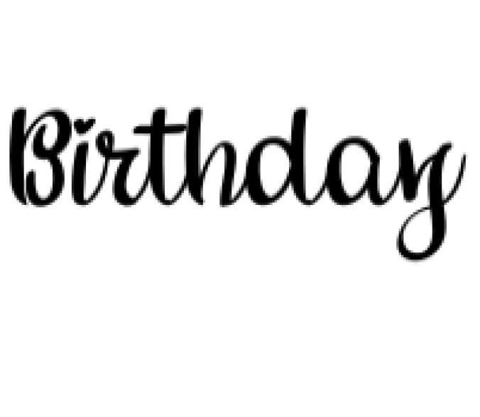 Birthday Font Preview