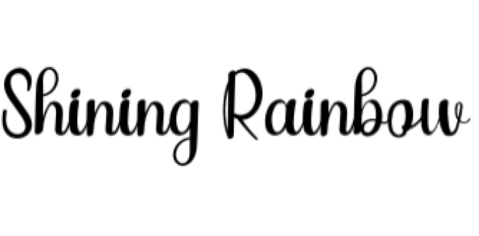 Shining Rainbow Font Preview