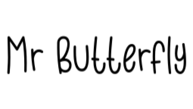 Mr Butterfly Font Preview