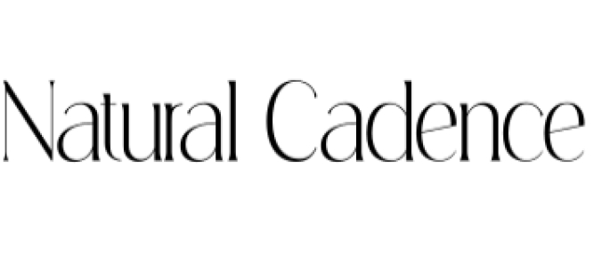 Natural Cadence Font Preview