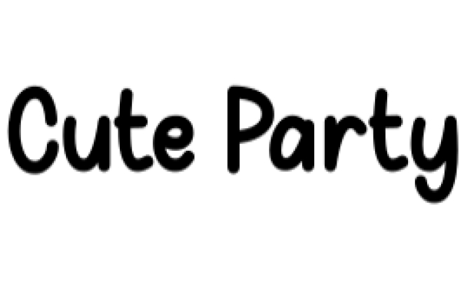 Cute Party Font Preview