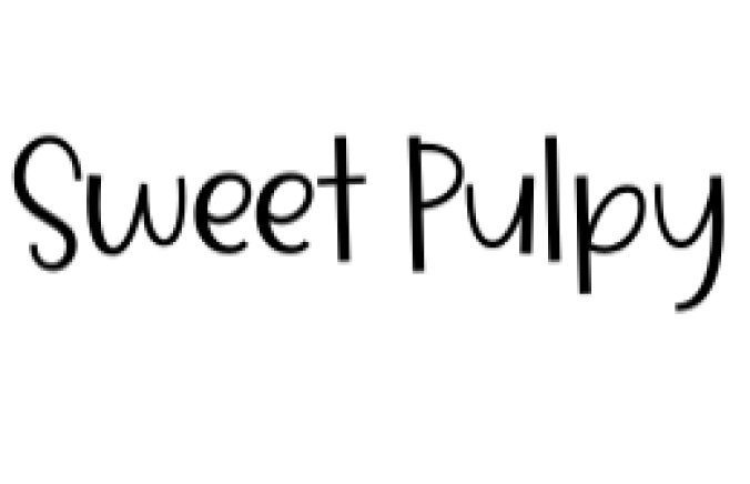 Sweet Pulpy Font Preview