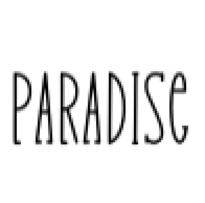 Paradise Font Preview