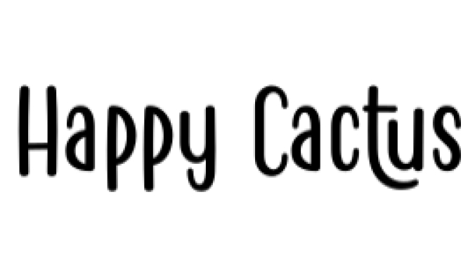 Happy Cactus Font Preview