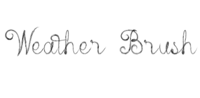 Weather Brush Font Preview