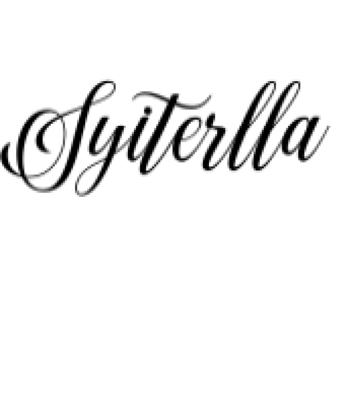 Syiterlla Font Preview