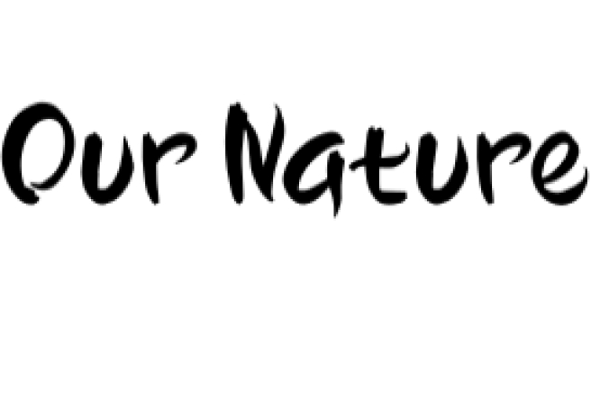 Our Nature Font Preview