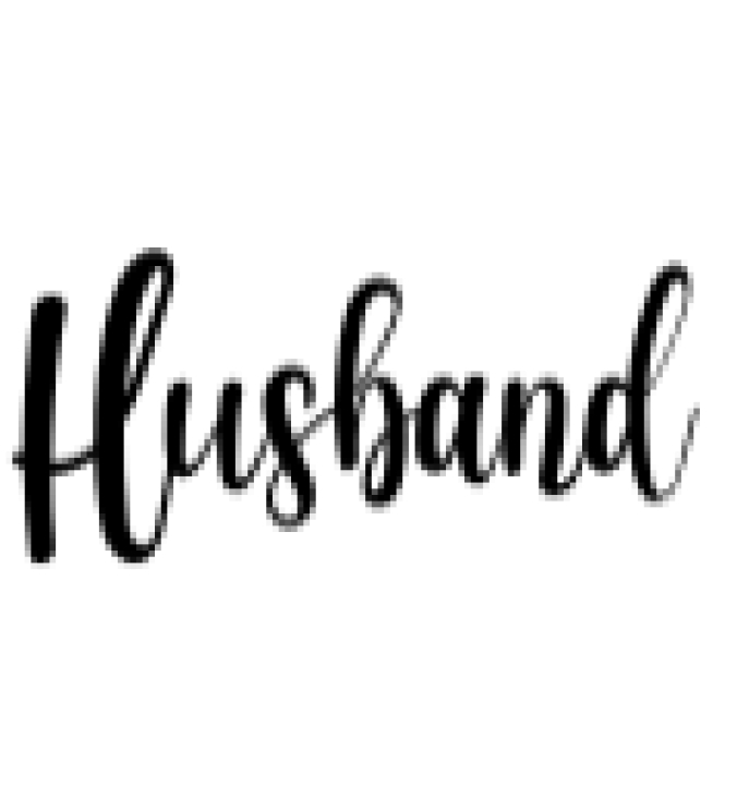 Husband Font Preview