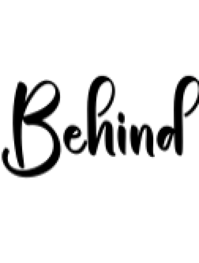 Behind Font Preview