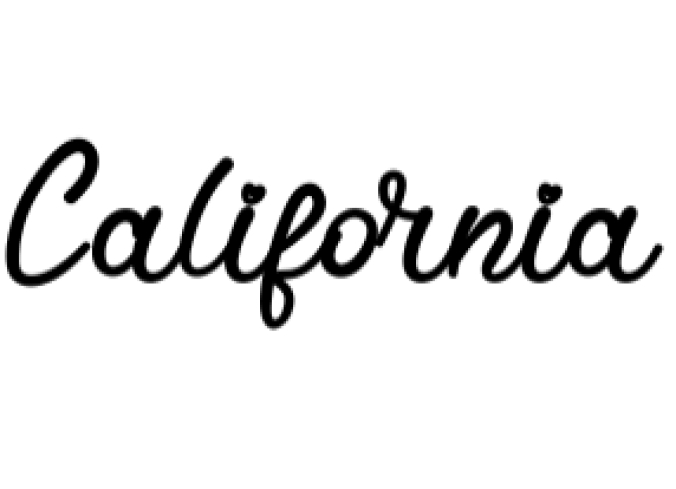 California Font Preview