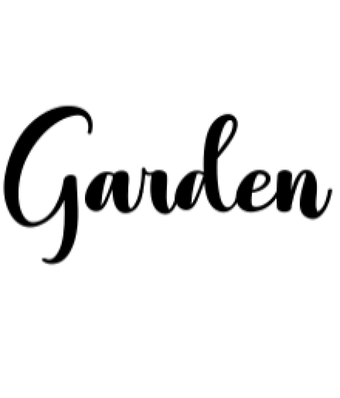 Garden Font Preview