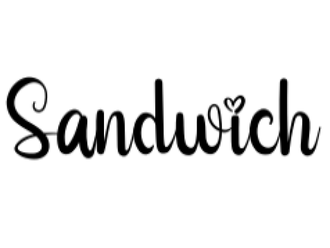 Sandwich Font Preview