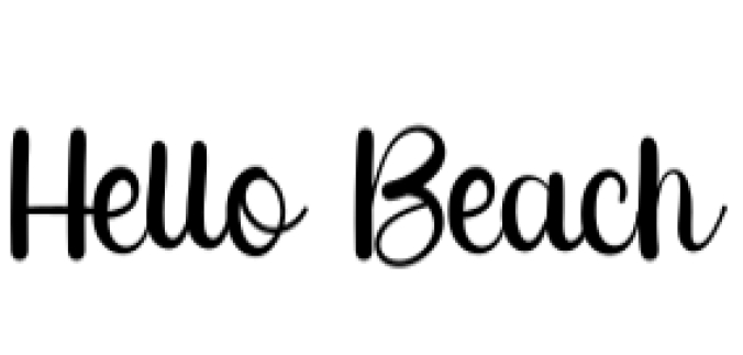 Hello Beach Font Preview