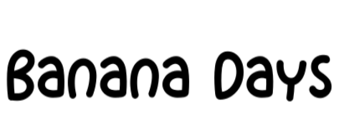 Banana Days Font Preview