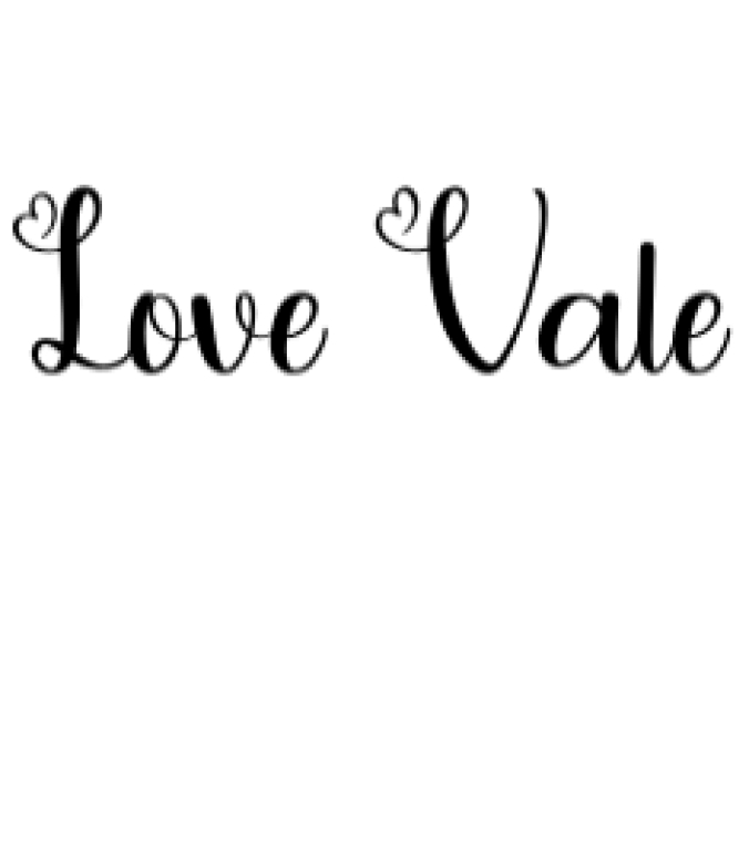 Love Vale Font Preview