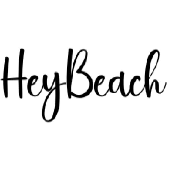 Hey Beach Font Preview