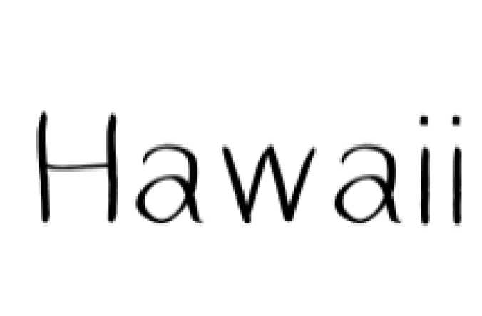 Hawaii Font Preview