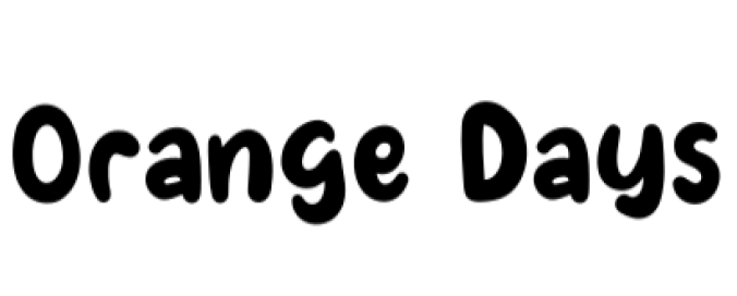 Orange Days Font Preview