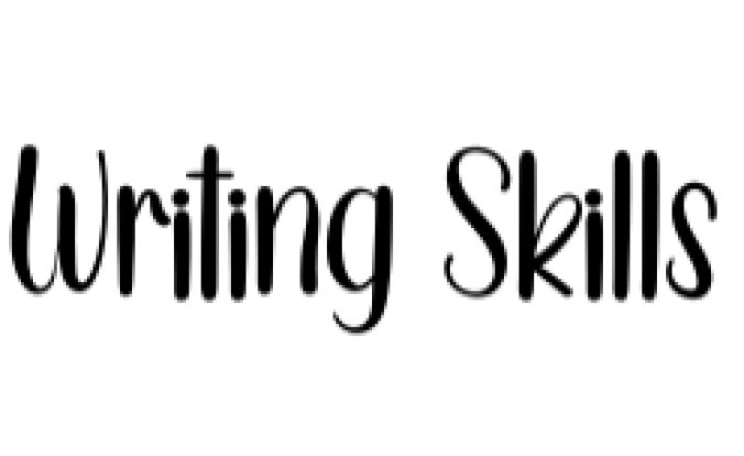 Writing Skills Font Preview